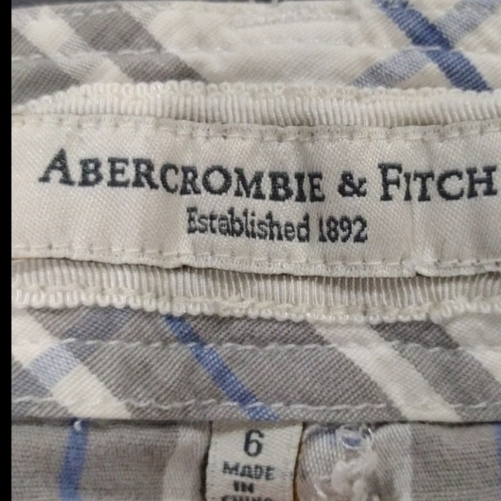 Abercrombie & Fitch AF Vintage A&F 2000's Plaid Shorts Cuffed Hem Size 6